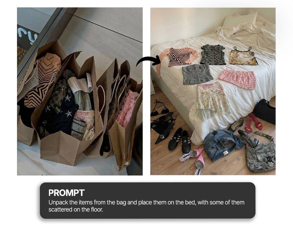 AI generated image for Unpacking Items: Bed and Floor Setup